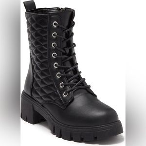 Quilted Lug Sole Lace-Up Boot (Women)